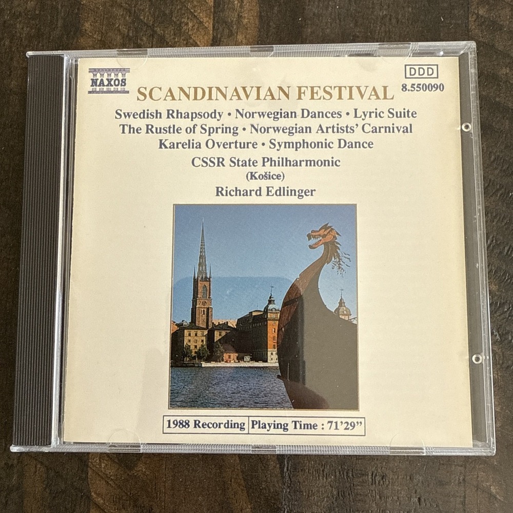 Scandinavian Festival Richard Edlinger CSSR State Philharmonic Naxos CD 8.550090